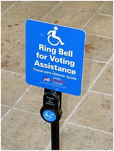 Voting Assistance sign