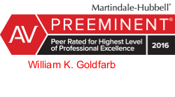 William K Goldfarb AV Preeminent by Martindale-Hubbell